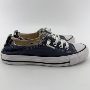Converse Chuck Taylor All Star Shoreline Navy Blue Slip On Sneakers 6.5